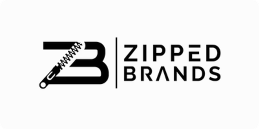 Zipped Brands logo with a zip as the Z